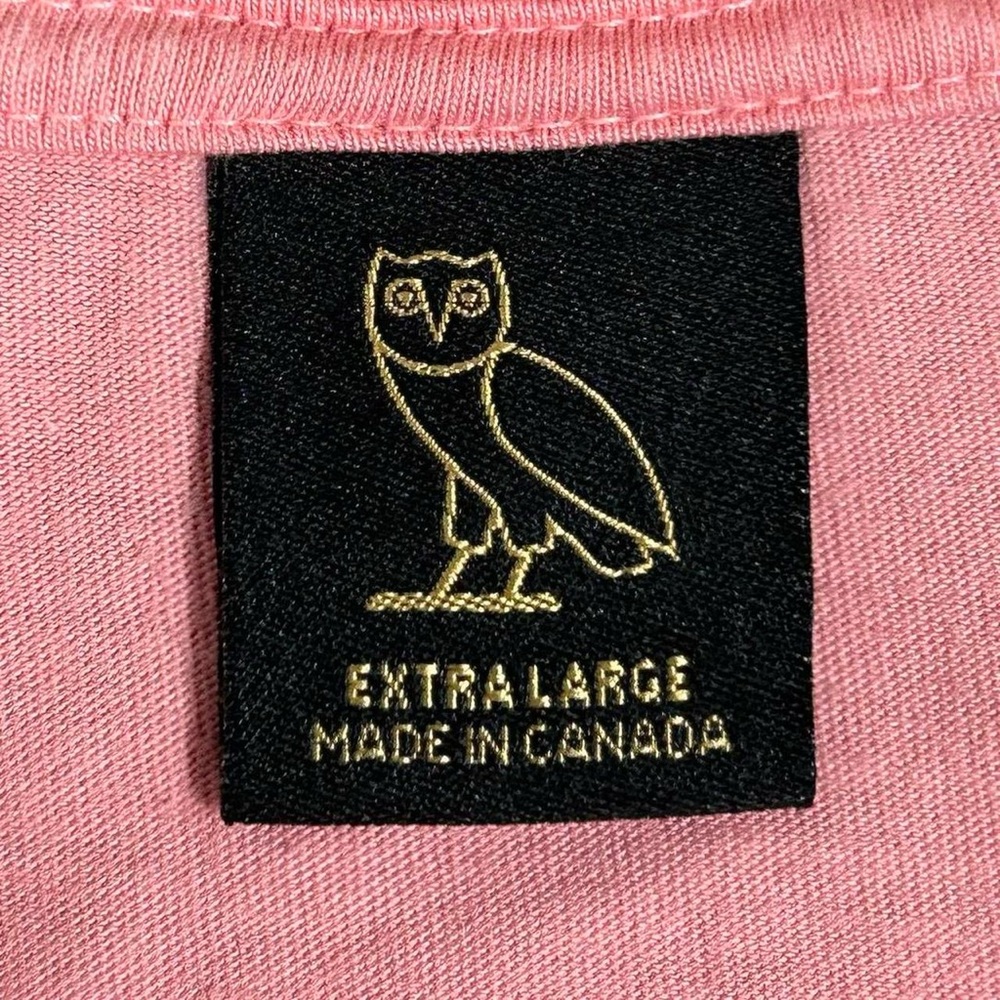 Ovo October’s Very Own Embroidered Center Logo T Shirt Pink - Picture 5 of 7